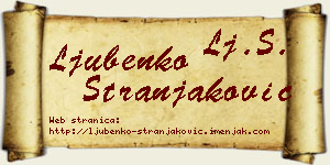 Ljubenko Stranjaković vizit kartica